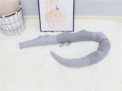 Grey Crocodile Crib & Cot Bumper - 200cm Grey