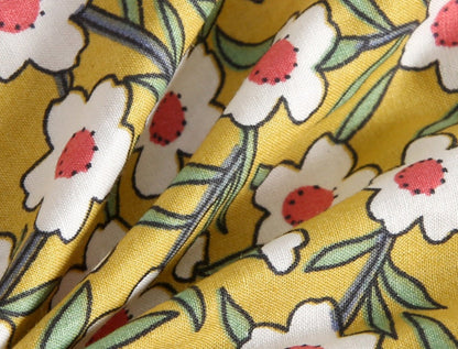 Baby Girls Yellow & Burgundy Floral Print Romper (Age 6M - 24M)