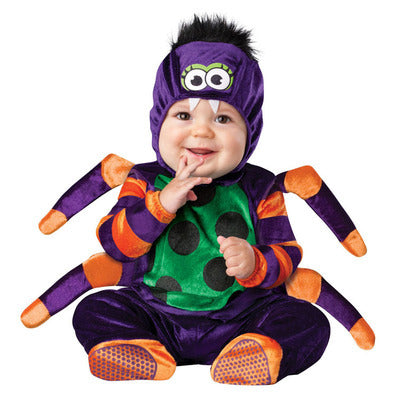 Baby Spider Animal Halloween Costume – Soft & Spooky Crawler (9M–24M) Purple