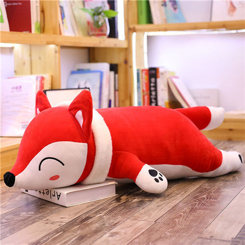 Large Plush Fox Stuffed Pillow Toy 35cm - 90cm Red
