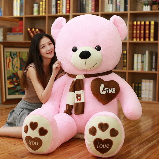 Large Plush “Love You” Teddy Bear Gift 60cm - 100cm - Valentines Gift Pink
