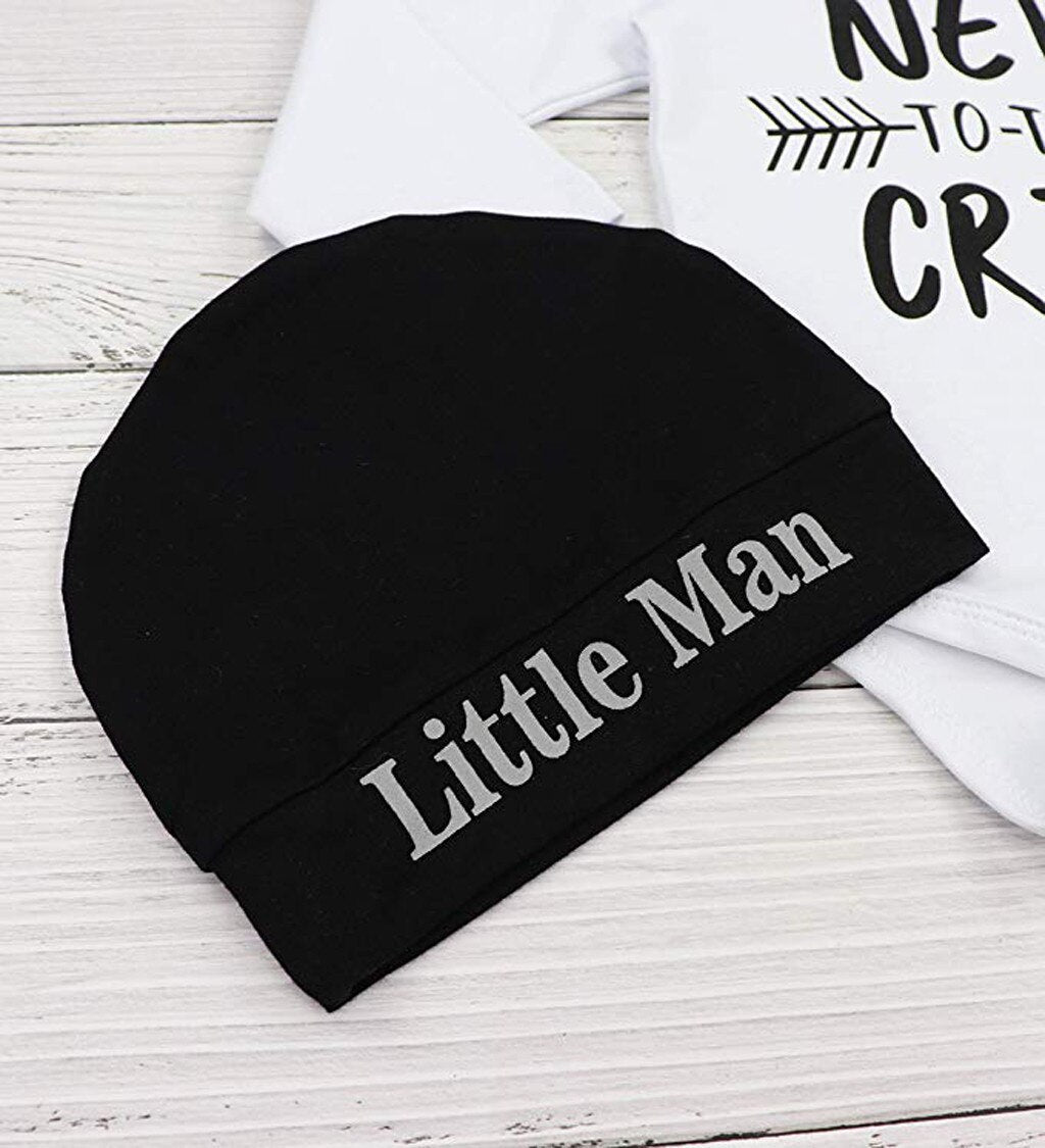 Baby Boys Bodysuit Trousers & Hat Set (Age Newborn - 18M)