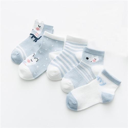 5 Pack Baby Cotton Socks Multi Horse