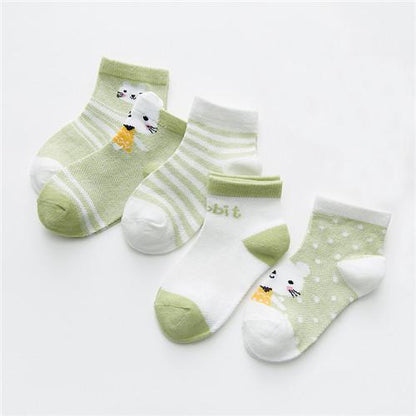 5 Pack Baby Cotton Socks Multi Rabbit