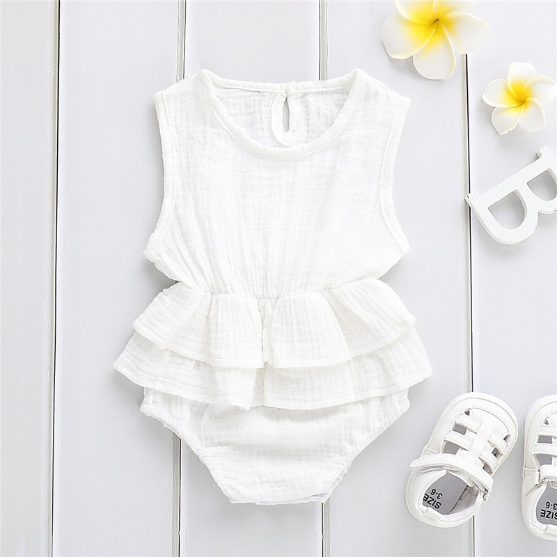 Baby Girls Ruffle Bodysuit Romper (Age 6m-24m)