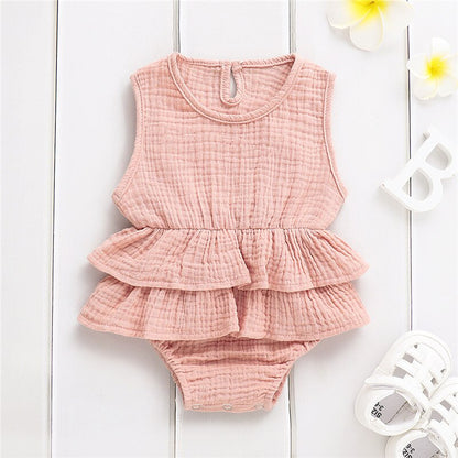 Baby Girls Ruffle Bodysuit Romper (Age 6m-24m)