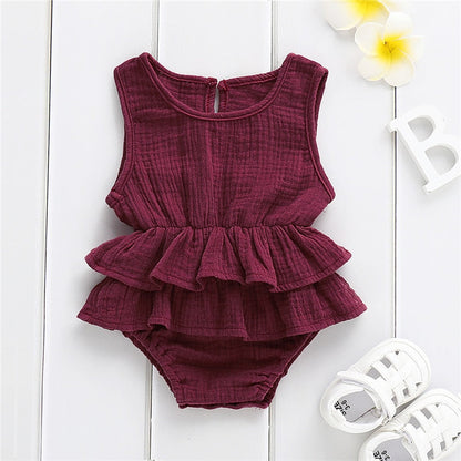 Baby Girls Ruffle Bodysuit Romper (Age 6m-24m)
