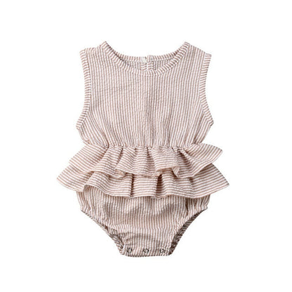 Baby Girls Ruffle Bodysuit Romper (Age 6m-24m) Blush
