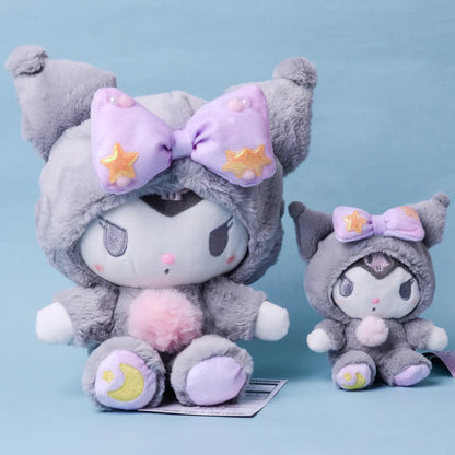 Sanrio Plush Dolls – My Melody, Hello Kitty, Kuromi, Cinnamoroll & Pompompurin | 15–25cm Purple